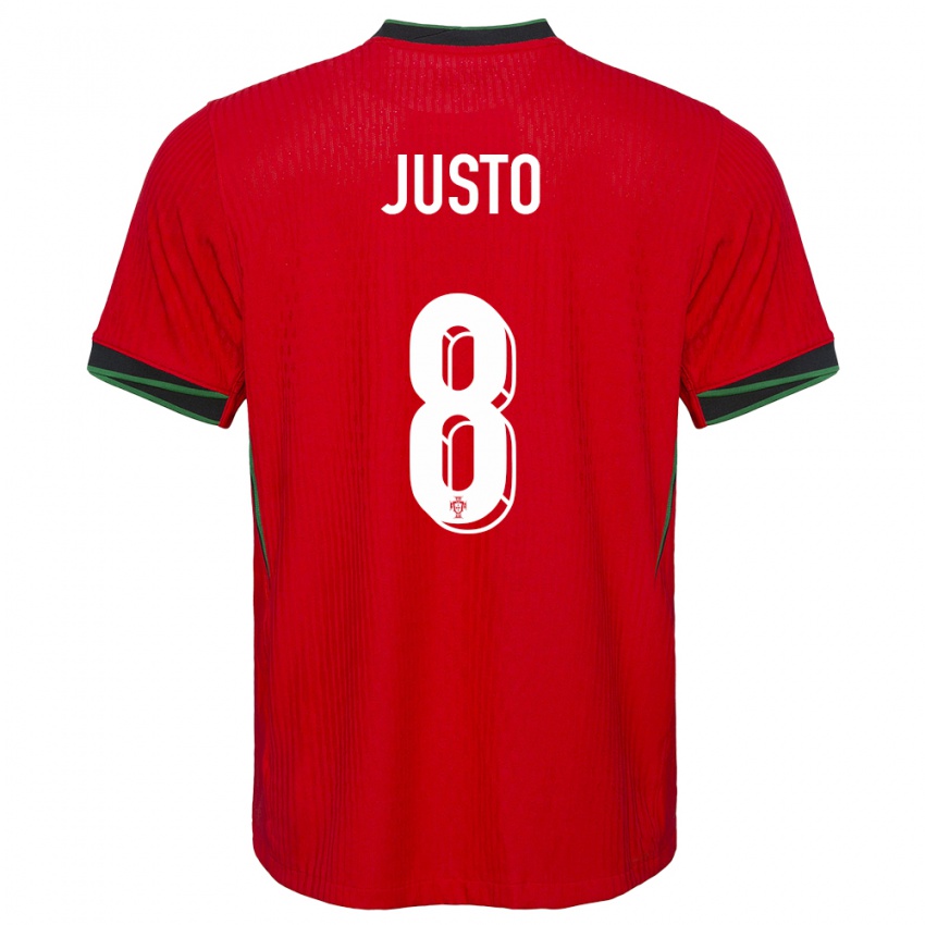 Damen Portugal Samuel Justo #8 Rot Heimtrikot Trikot 24-26 T-Shirt Schweiz