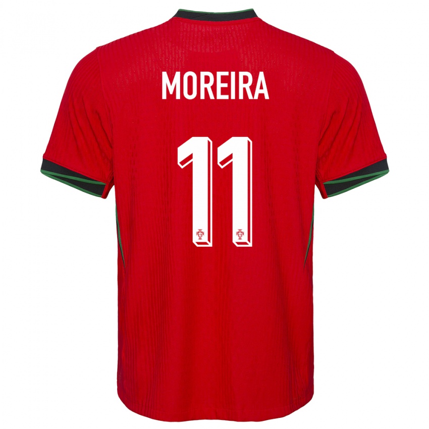 Damen Portugal Diego Moreira #11 Rot Heimtrikot Trikot 24-26 T-Shirt Schweiz