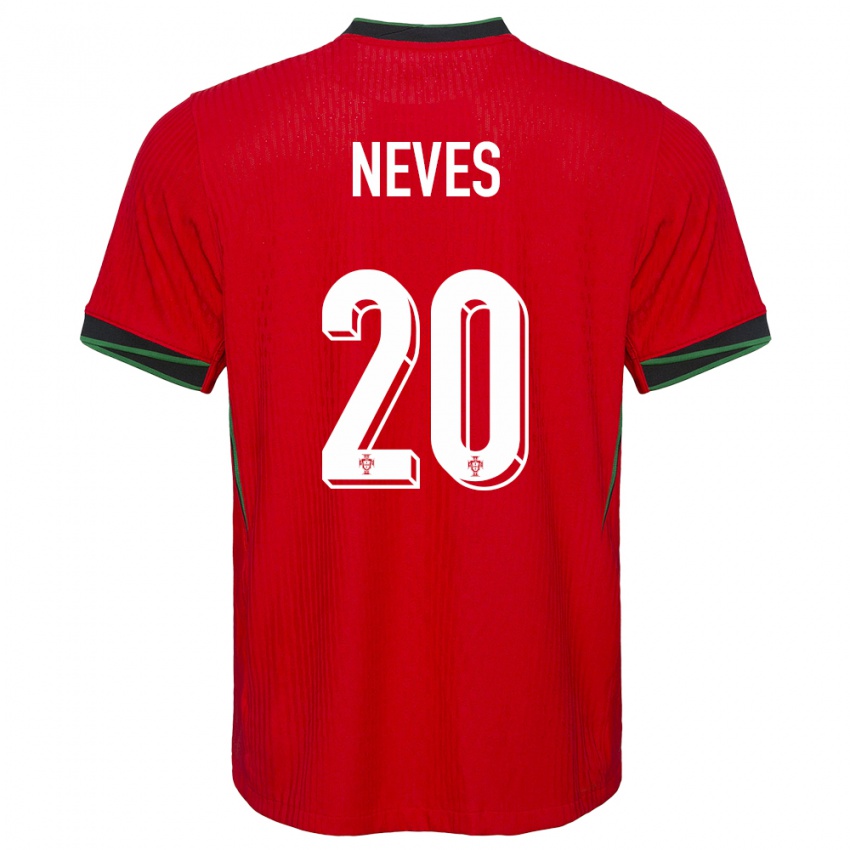 Damen Portugal Joao Neves #20 Rot Heimtrikot Trikot 24-26 T-Shirt Schweiz