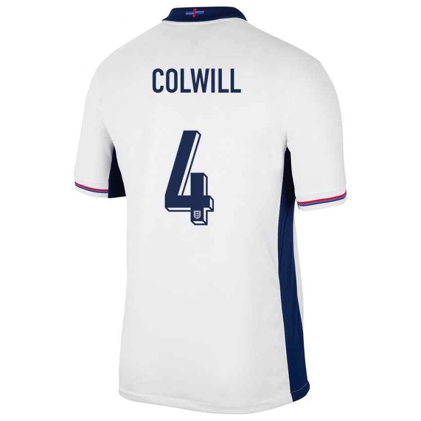 Damen England Levi Colwill #4 Weiß Heimtrikot Trikot 24-26 T-Shirt Schweiz