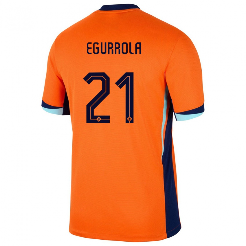 Damen Niederlande Damaris Egurrola #21 Orange Heimtrikot Trikot 24-26 T-Shirt Schweiz