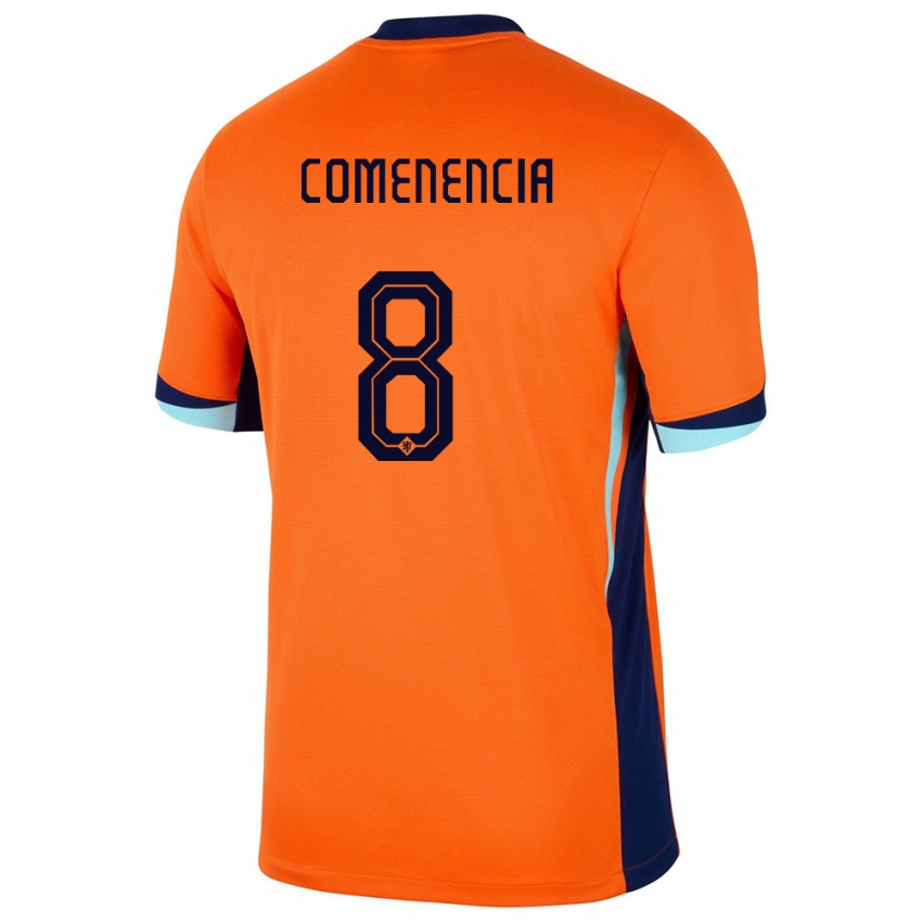 Damen Niederlande Livano Comenencia #8 Orange Heimtrikot Trikot 24-26 T-Shirt Schweiz