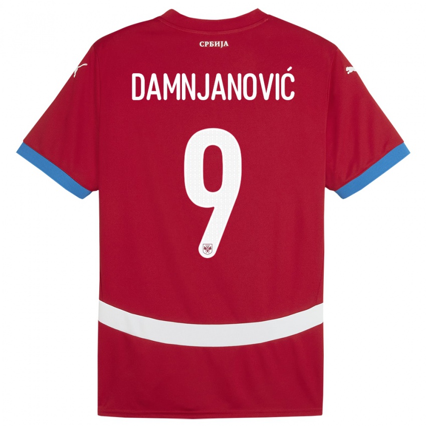 Damen Serbien Jovana Damnjanovic #9 Rot Heimtrikot Trikot 24-26 T-Shirt Schweiz