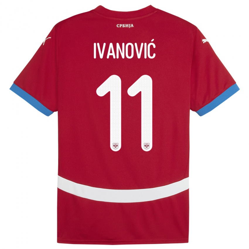 Damen Serbien Miljana Ivanovic #11 Rot Heimtrikot Trikot 24-26 T-Shirt Schweiz