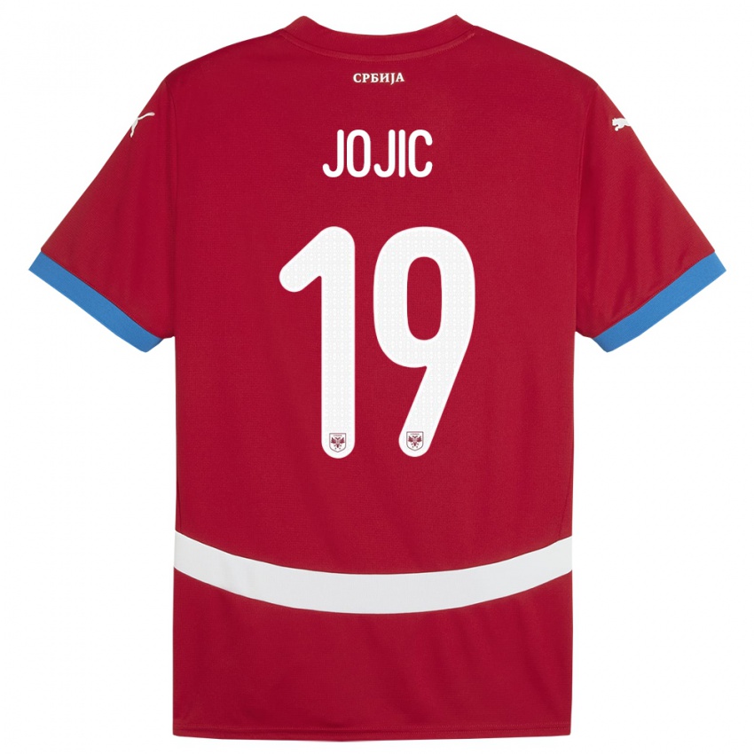 Damen Serbien Nikola Jojic #19 Rot Heimtrikot Trikot 24-26 T-Shirt Schweiz