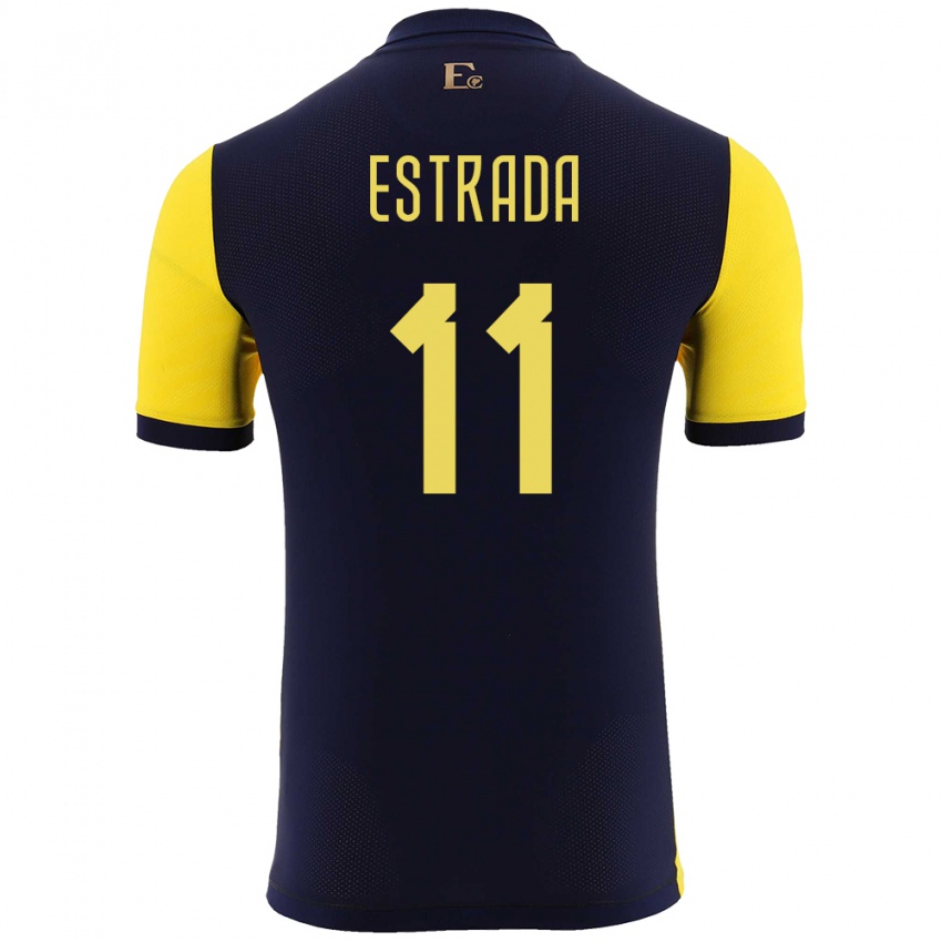 Damen Ecuador Michael Estrada #11 Gelb Heimtrikot Trikot 24-26 T-Shirt Schweiz