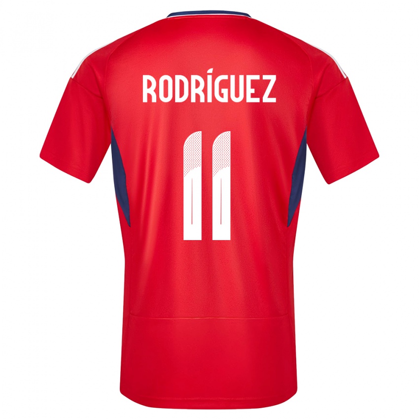 Femme Maillot Costa Rica Raquel Rodriguez #11 Rouge Tenues Domicile 24-26 T-Shirt Suisse