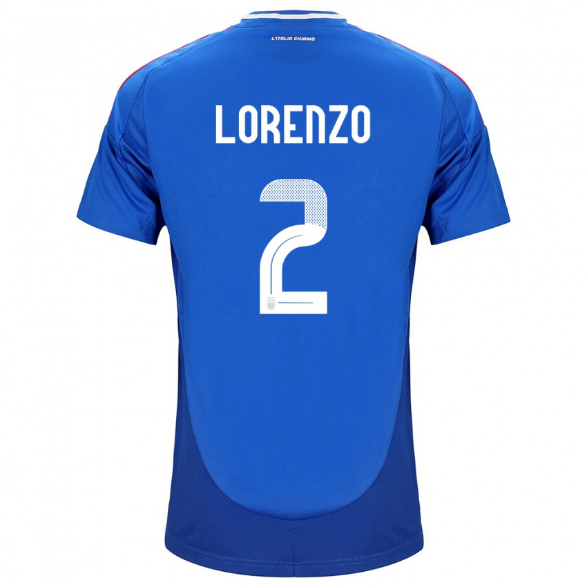 Damen Italien Giovanni Di Lorenzo #2 Blau Heimtrikot Trikot 24-26 T-Shirt Schweiz