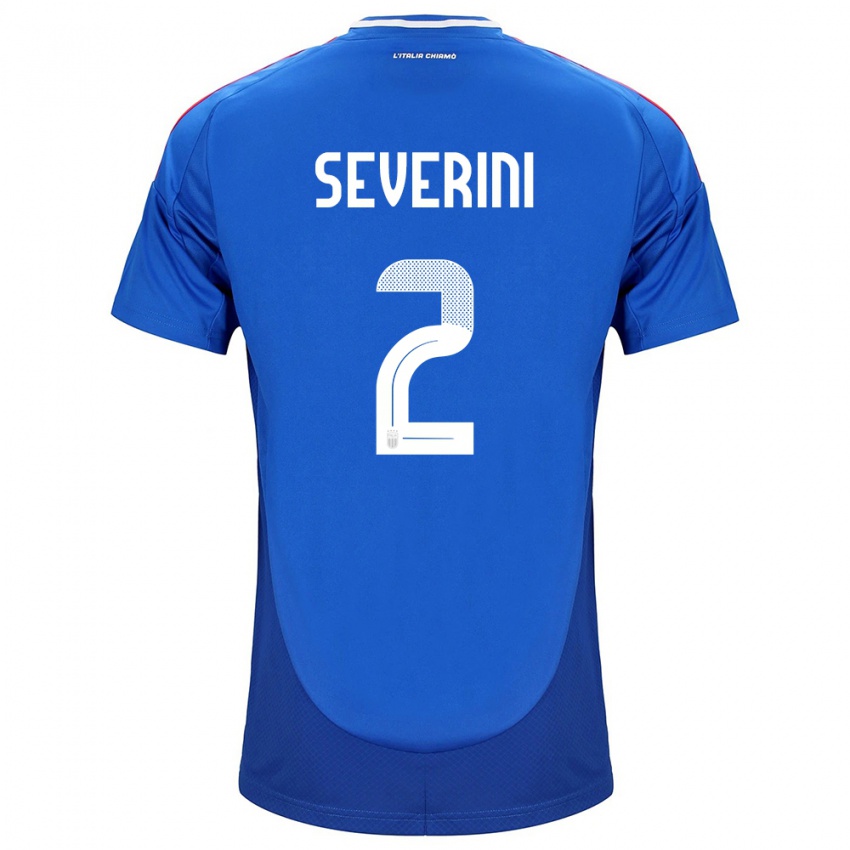Damen Italien Emma Severini #2 Blau Heimtrikot Trikot 24-26 T-Shirt Schweiz