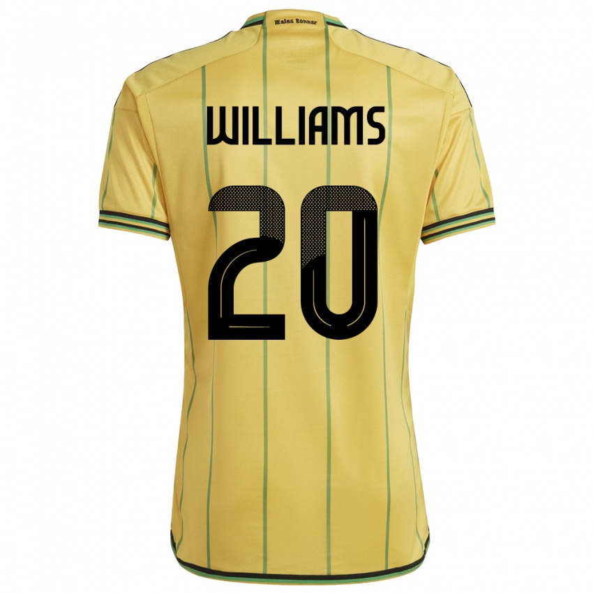 Femme Maillot Jamaïque Victoria Williams #20 Jaune Tenues Domicile 24-26 T-Shirt Suisse