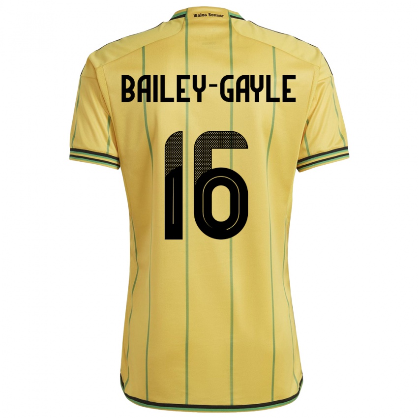 Femme Maillot Jamaïque Paige Bailey-Gayle #16 Jaune Tenues Domicile 24-26 T-Shirt Suisse