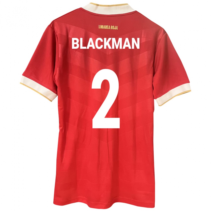 Femme Maillot Panama César Blackman #2 Rouge Tenues Domicile 24-26 T-Shirt Suisse