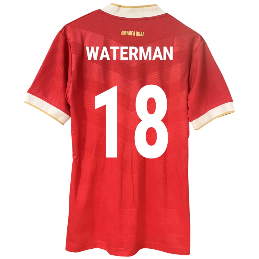 Femme Maillot Panama Cecilio Waterman #18 Rouge Tenues Domicile 24-26 T-Shirt Suisse