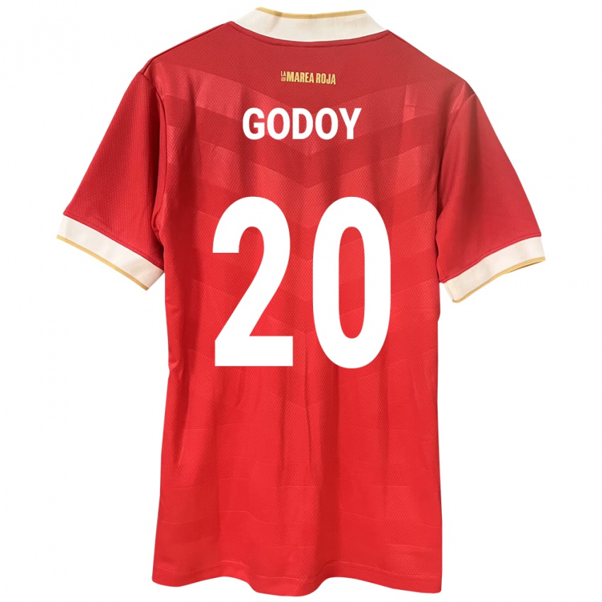 Femme Maillot Panama Aníbal Godoy #20 Rouge Tenues Domicile 24-26 T-Shirt Suisse