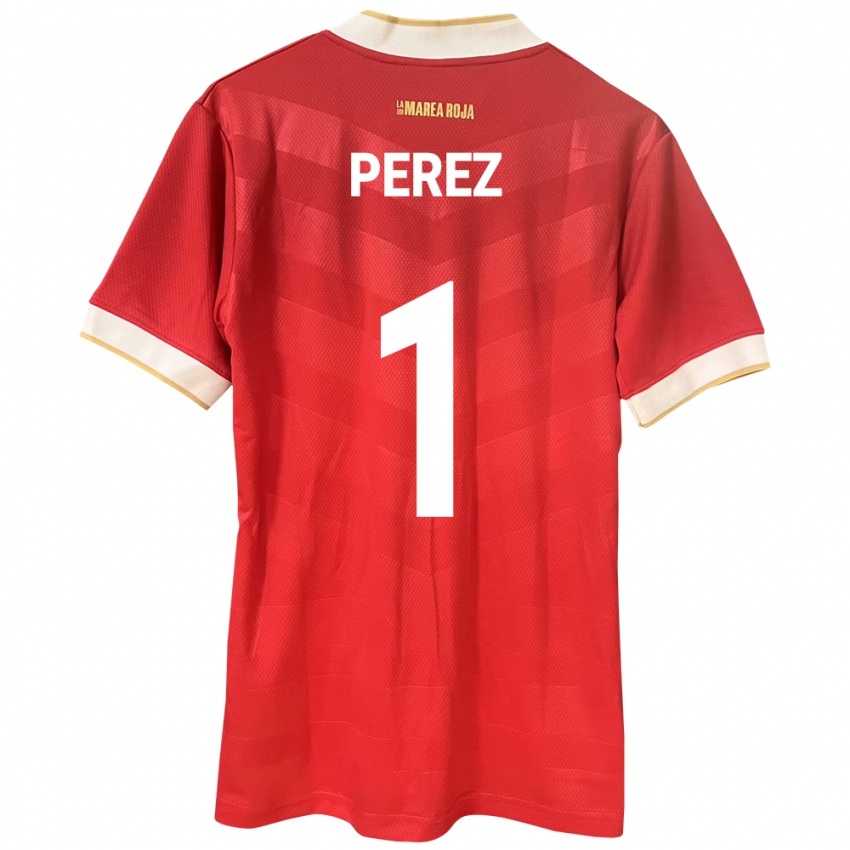 Damen Panama Miguel Pérez #1 Rot Heimtrikot Trikot 24-26 T-Shirt Schweiz
