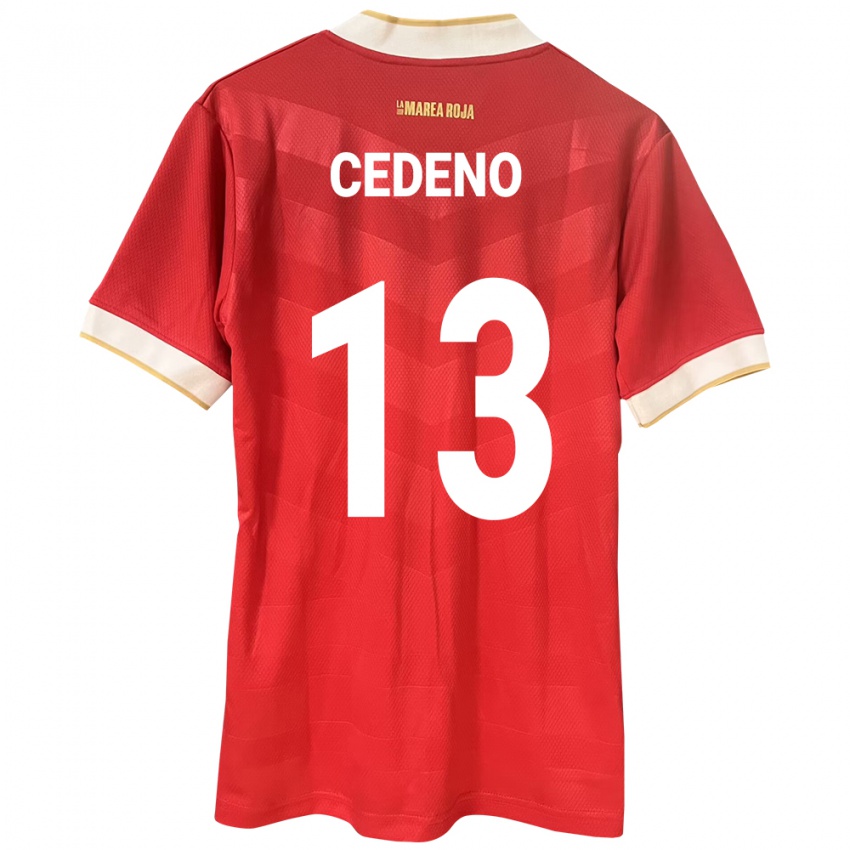 Damen Panama Edward Cedeño #13 Rot Heimtrikot Trikot 24-26 T-Shirt Schweiz