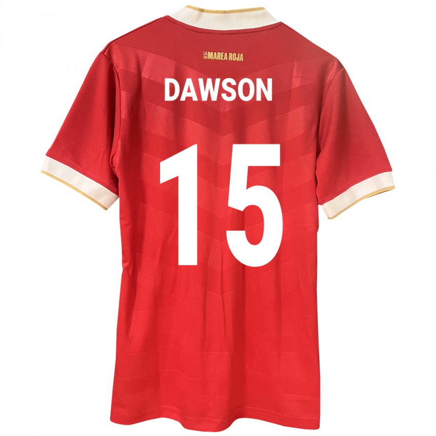 Damen Panama Didier Dawson #15 Rot Heimtrikot Trikot 24-26 T-Shirt Schweiz