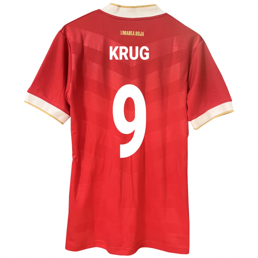 Damen Panama Frederick Krug #9 Rot Heimtrikot Trikot 24-26 T-Shirt Schweiz