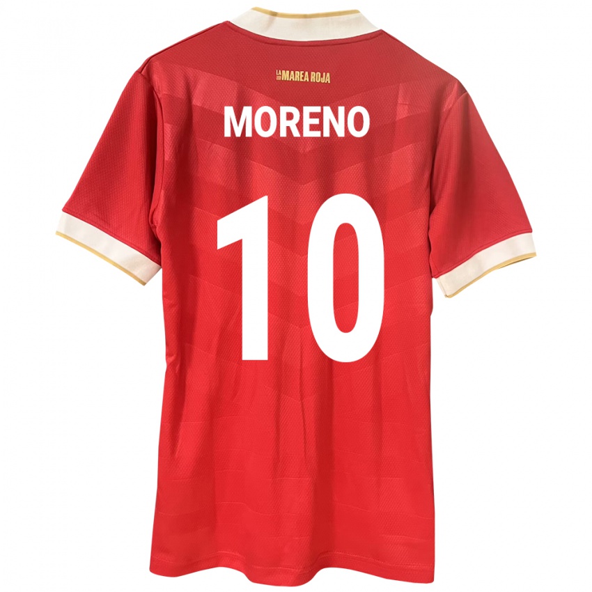 Damen Panama Éric Moreno #10 Rot Heimtrikot Trikot 24-26 T-Shirt Schweiz