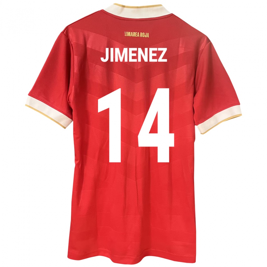 Damen Panama Juan Jiménez #14 Rot Heimtrikot Trikot 24-26 T-Shirt Schweiz