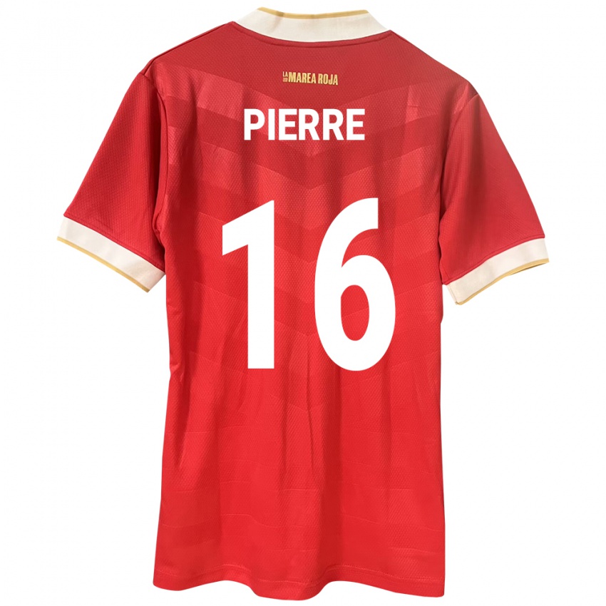 Damen Panama Jael Pierre #16 Rot Heimtrikot Trikot 24-26 T-Shirt Schweiz
