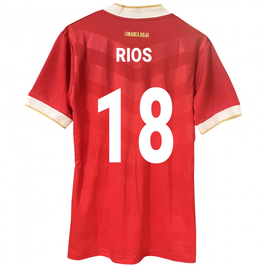 Damen Panama Héctor Ríos #18 Rot Heimtrikot Trikot 24-26 T-Shirt Schweiz