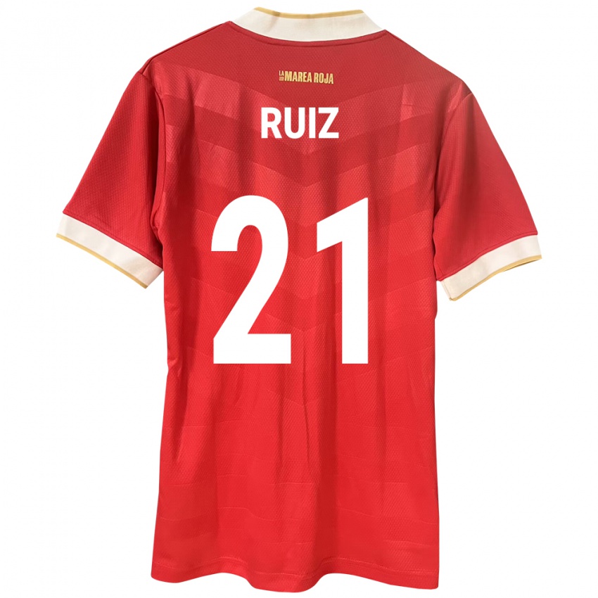 Damen Panama Alberto Ruiz #21 Rot Heimtrikot Trikot 24-26 T-Shirt Schweiz