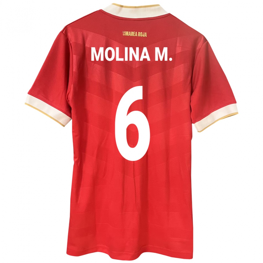 Damen Panama Mariana Molina #6 Rot Heimtrikot Trikot 24-26 T-Shirt Schweiz