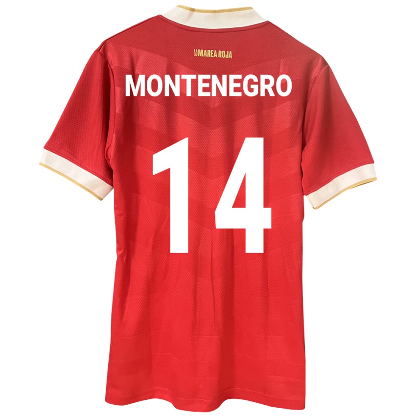 Femme Maillot Panama Carmen Montenegro #14 Rouge Tenues Domicile 24-26 T-Shirt Suisse