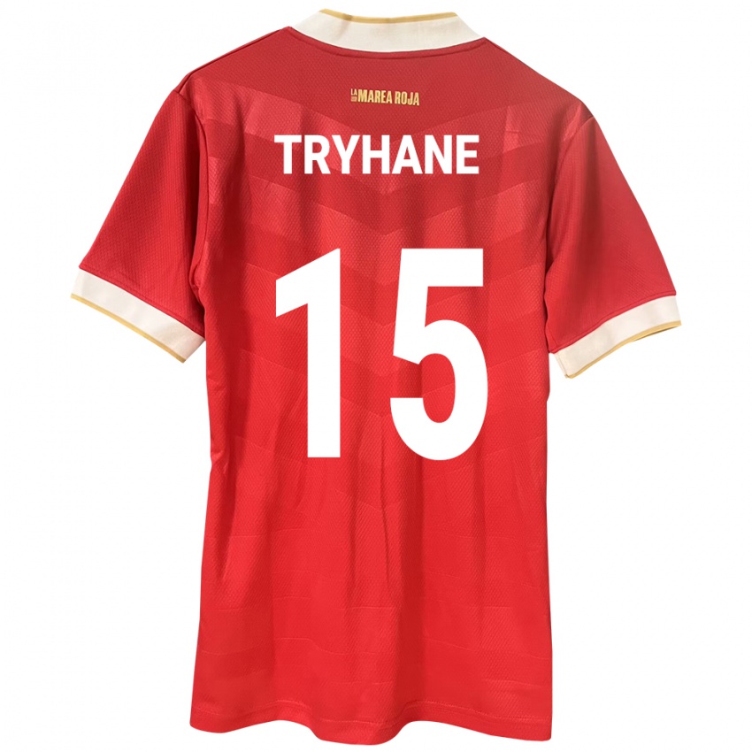 Damen Panama Izaura Tryhane #15 Rot Heimtrikot Trikot 24-26 T-Shirt Schweiz
