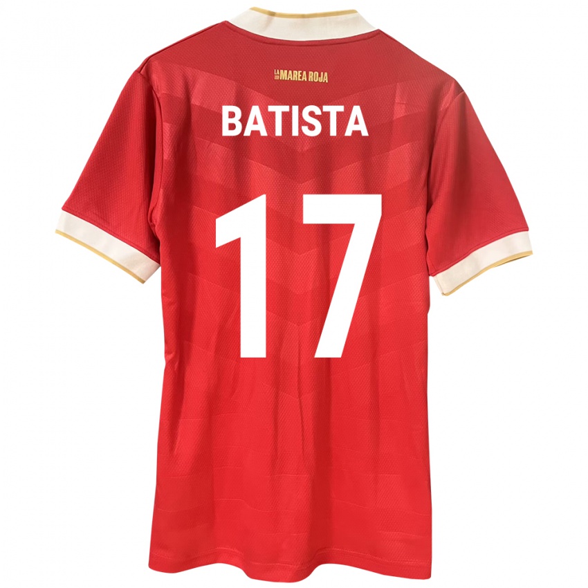 Damen Panama Laurie Batista #17 Rot Heimtrikot Trikot 24-26 T-Shirt Schweiz
