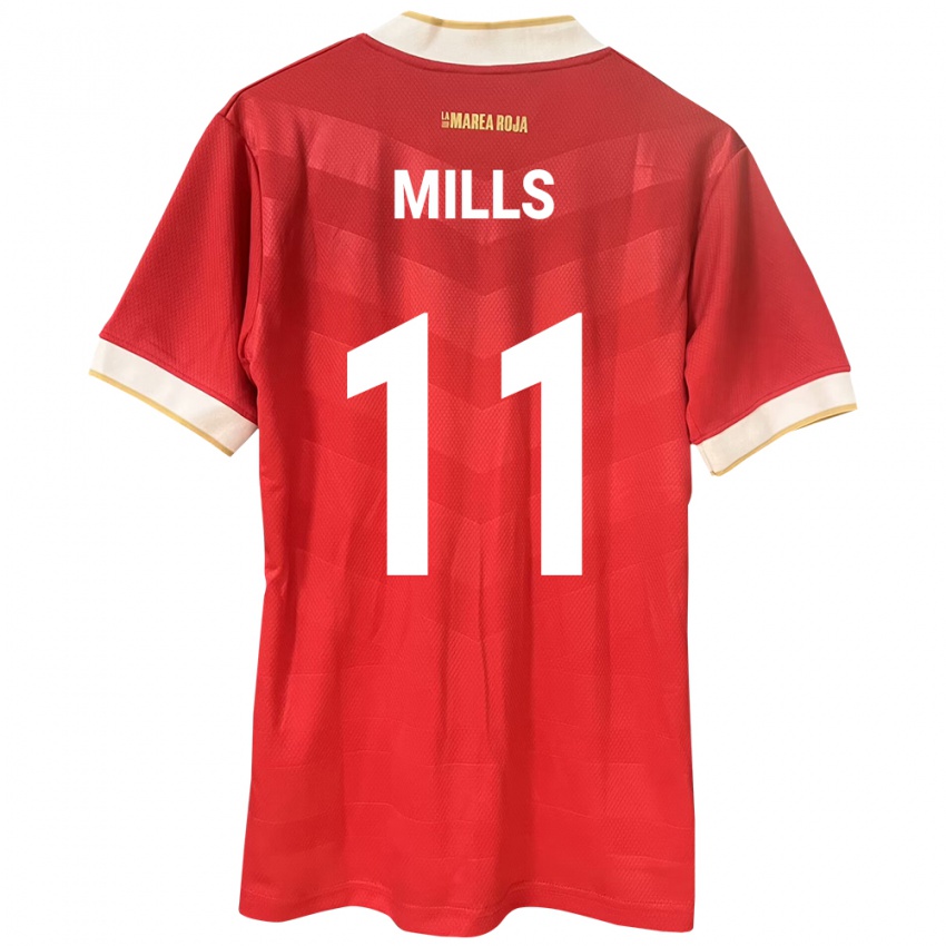 Damen Panama Natalia Mills #11 Rot Heimtrikot Trikot 24-26 T-Shirt Schweiz