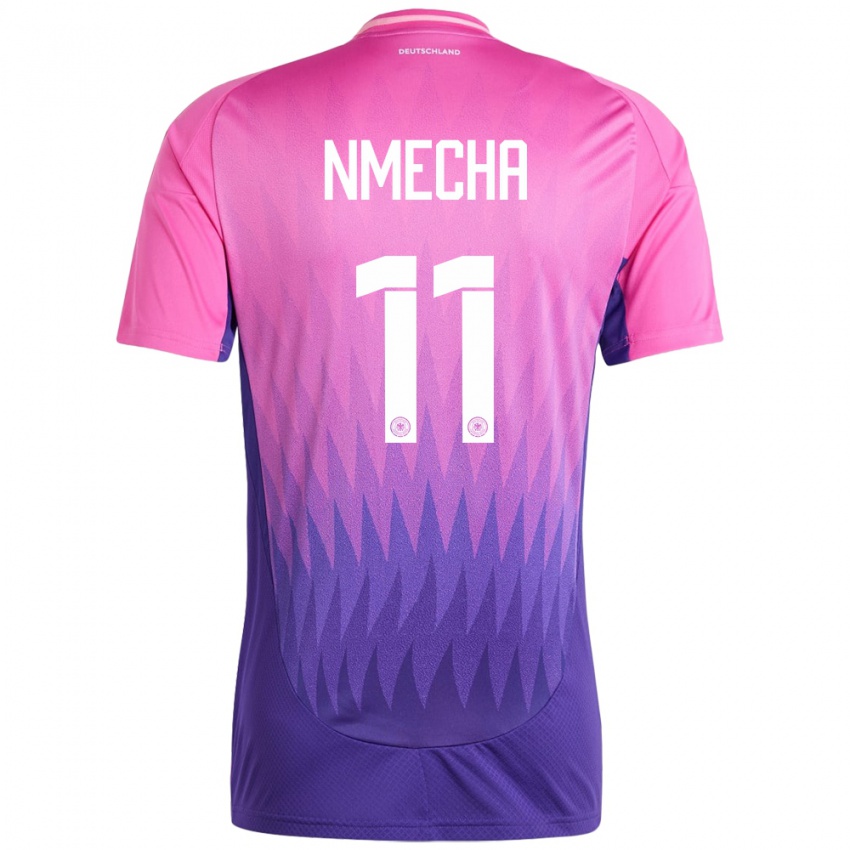 Damen Deutschland Lukas Nmecha #11 Pink Lila Auswärtstrikot Trikot 24-26 T-Shirt Schweiz