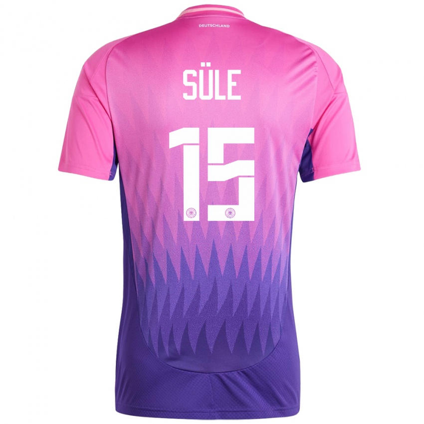 Damen Deutschland Niklas Sule #15 Pink Lila Auswärtstrikot Trikot 24-26 T-Shirt Schweiz