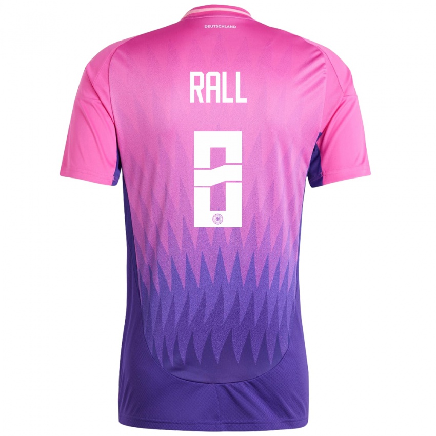 Damen Deutschland Maximiliane Rall #8 Pink Lila Auswärtstrikot Trikot 24-26 T-Shirt Schweiz