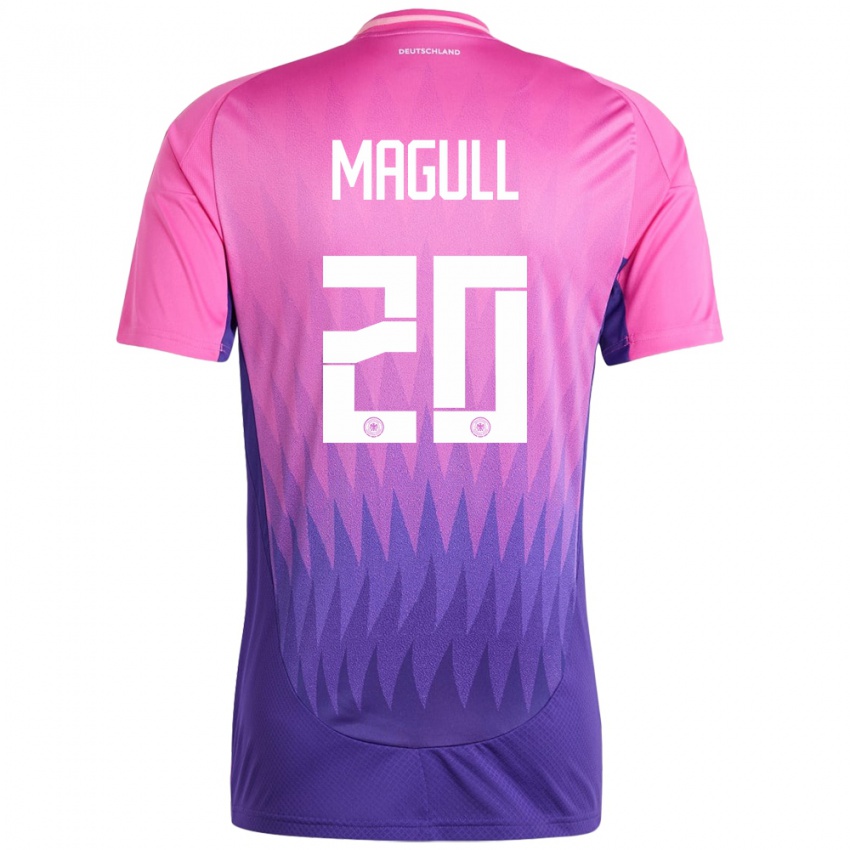 Damen Deutschland Lina Magull #20 Pink Lila Auswärtstrikot Trikot 24-26 T-Shirt Schweiz