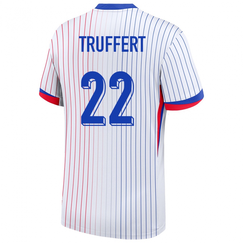 Damen Frankreich Adrien Truffert #22 Weiß Auswärtstrikot Trikot 24-26 T-Shirt Schweiz