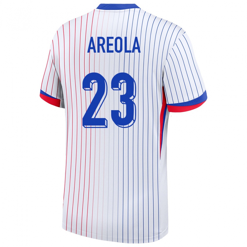 Damen Frankreich Alphonse Areola #23 Weiß Auswärtstrikot Trikot 24-26 T-Shirt Schweiz