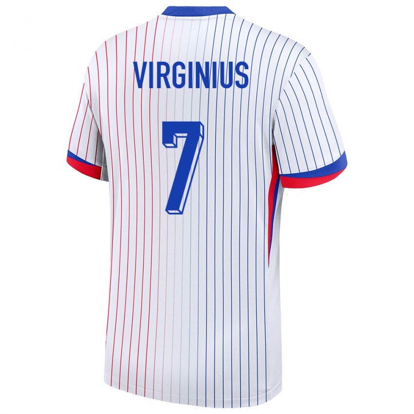 Damen Frankreich Alan Virginius #7 Weiß Auswärtstrikot Trikot 24-26 T-Shirt Schweiz