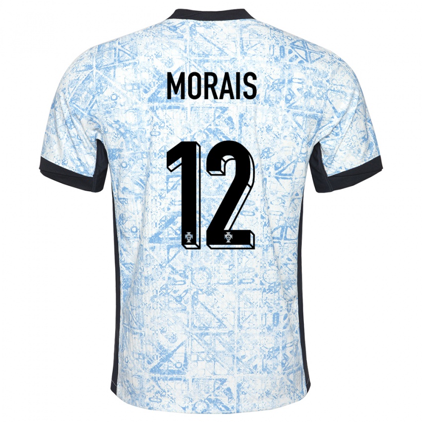 Damen Portugal Patricia Morais #12 Cremeblau Auswärtstrikot Trikot 24-26 T-Shirt Schweiz