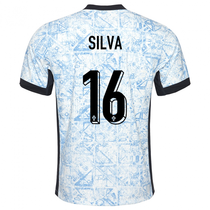Damen Portugal Diana Silva #16 Cremeblau Auswärtstrikot Trikot 24-26 T-Shirt Schweiz