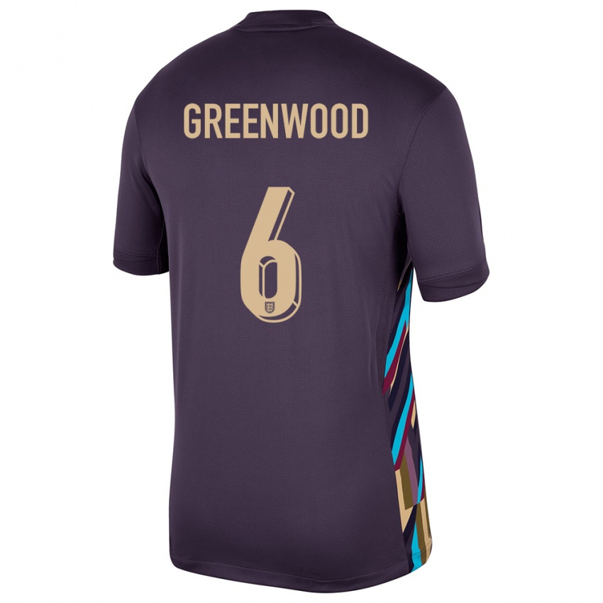 Damen England Alex Greenwood #6 Dunkle Rosine Auswärtstrikot Trikot 24-26 T-Shirt Schweiz