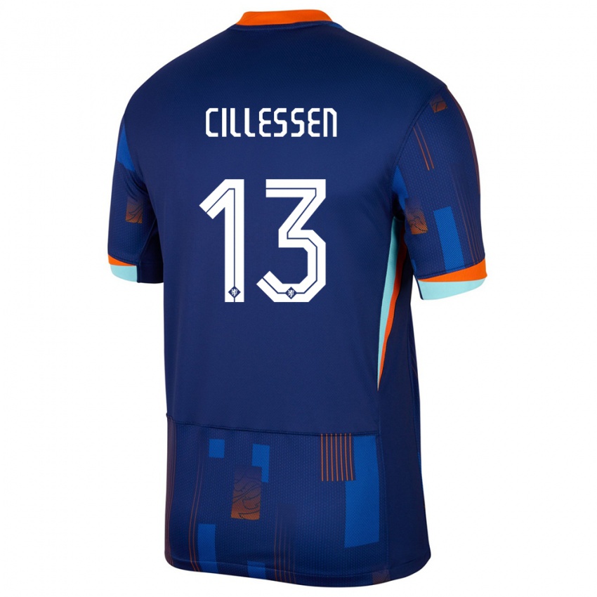 Damen Niederlande Jasper Cillessen #13 Blau Auswärtstrikot Trikot 24-26 T-Shirt Schweiz