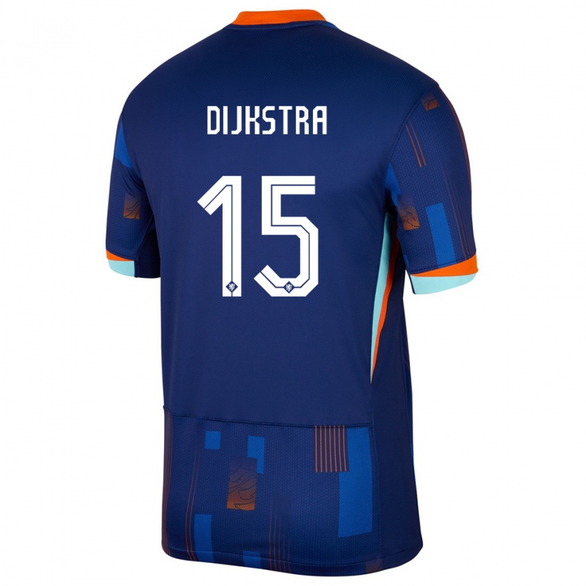 Damen Niederlande Caitlin Dijkstra #15 Blau Auswärtstrikot Trikot 24-26 T-Shirt Schweiz