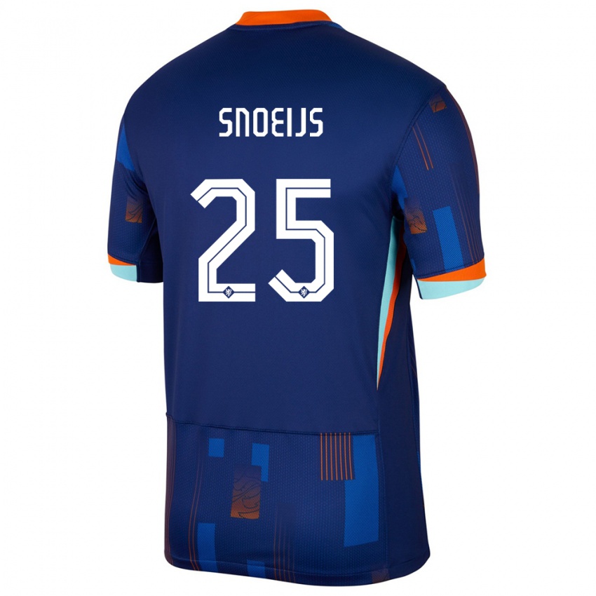 Damen Niederlande Katja Snoeijs #25 Blau Auswärtstrikot Trikot 24-26 T-Shirt Schweiz