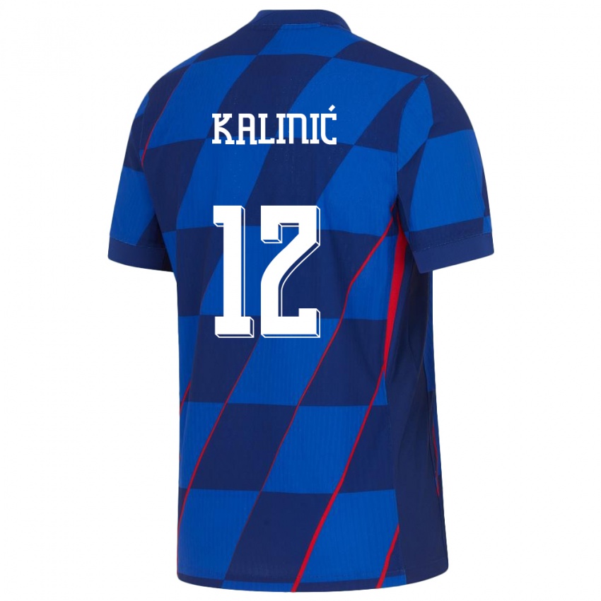 Damen Kroatien Lovre Kalinic #12 Blau Auswärtstrikot Trikot 24-26 T-Shirt Schweiz