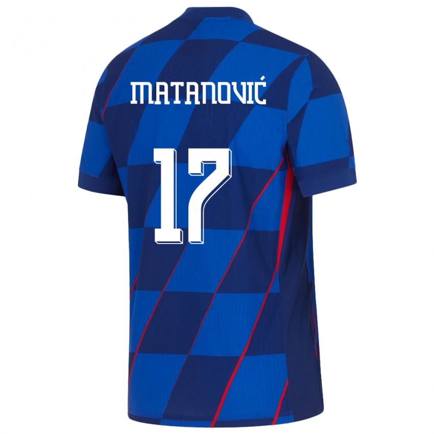 Damen Kroatien Igor Matanovic #17 Blau Auswärtstrikot Trikot 24-26 T-Shirt Schweiz