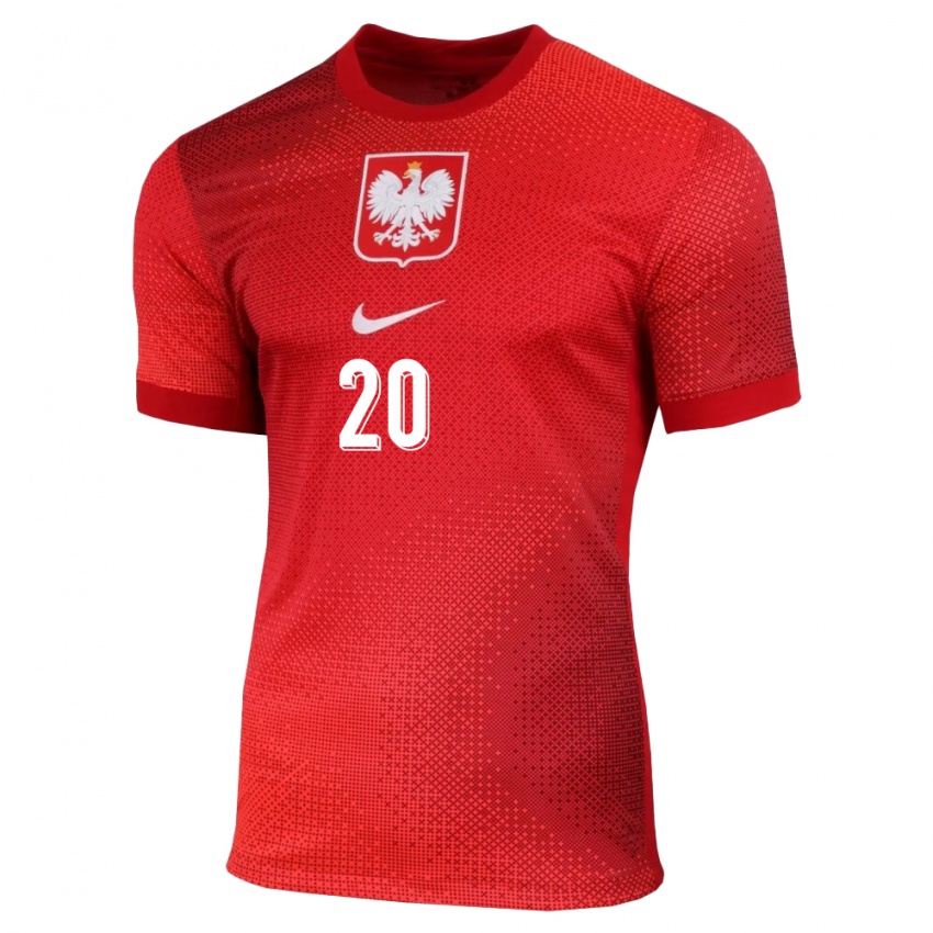 Femme Maillot Pologne Filip Rejczyk #20 Rouge Tenues Extérieur 24-26 T-Shirt Suisse