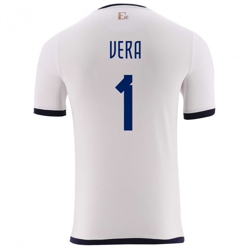 Damen Ecuador Andrea Vera #1 Weiß Auswärtstrikot Trikot 24-26 T-Shirt Schweiz