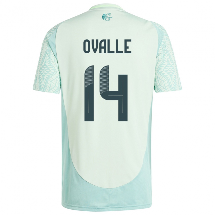 Damen Mexiko Jacqueline Ovalle #14 Leinengrün Auswärtstrikot Trikot 24-26 T-Shirt Schweiz